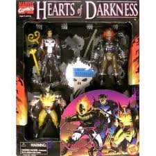  F.A.O. Schwartz Exclusive Hearts of Darkness Action Figure Set includes Ghost Rider, Punisher, and Battler Damaged Wolverine