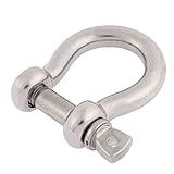 uxcell　ワイヤーロープボウシャックル　シルバートーン　64 x 55 x 20mm　ステンレススチール