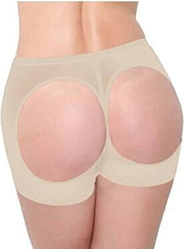 Veggieg Women's Butt Lifter Enhancer Girdle Boyshort Panties w/ Open Hip (XX-Large/12-14, Nude)