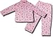 Queen of Hearts pink flannel, coat-style pajamas for children