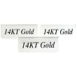 3 14K Gold Showcase Signs Display Countertop Fixtures