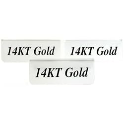 3 14K Gold Showcase Signs Display Countertop Fixtures