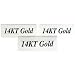 3 14K Gold Showcase Signs Display Countertop Fixtures