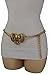 TFJ Women High Hip Waist Belt Fashion African Elephant Buckle Plus M L Xl Gold
