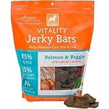 DOGSWELL 842239 Vitality Salmon and Veggie Jerky Bar for Pets, 32-Ounce