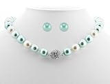 Formal Aqua Blue Color Pearl Necklace & Matching Earring Blue Bridesmaid Jewelry 41ceM5dxtmL. SL160 Formal Aqua Blue Color Pearl Necklace & Matching Earring Blue Bridesmaid Jewelry