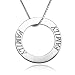 Sterling Silver "Family" Open Circle Pendant, 17" image 1