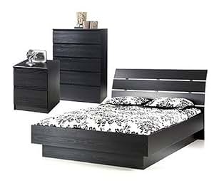 Amazon.com: 3-piece Bedroom Set, Queen Bed Bedframe Bed ...