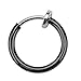 Non-Piercing Septum Piercing Spring Action Black Fake Body Jewelry Hoop