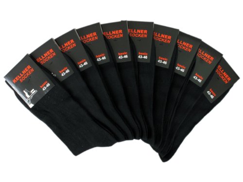 Herrensocken mit 100 % Baumwolle in 10er-Pack 