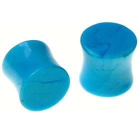 Semi Precious Turquoise Plug - 4g - Sold as pair