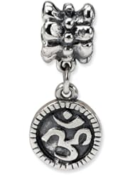 Sterling Silver Reflections Om Symbol Dangle Bead