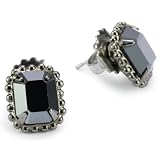 Sorrelli Midnight Moon Black Crystal Stud Gunm