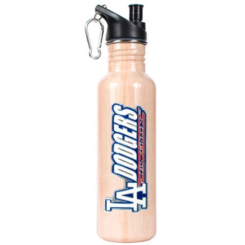 MLB Los Angeles Dodgers 26-Ounce Baseball Bat Stainless Steel Water Bottle with Pop-up Spout at Amazon.com