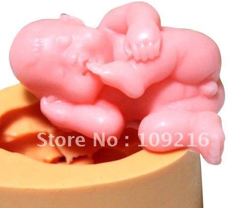 wholesale!!!1pcs Baby With Eat Feet (R0574) Silicone Handmade Soap Mold Crafts DIY Mold