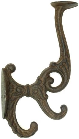 Americanoutfitter Solid Cast Iron Victorian Coat Hook Set of 2 - Perfect Gift For Men Women Couples Grandpa Father Mother Engagement Wedding Anniversary Christmas Birthday Him Her Sister Wife Husband