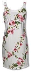 Plumeria Bamboo Short Tank Hawaiian Aloha Dress