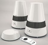 Funk-Boxen Stereo Outdoor Funklautsprecher Wireless Spritzwasserfest Inkl. Fernbedienung (EDEL-WEISS)