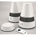 Funk-Boxen Stereo Outdoor Funklautsprecher Wireless Spritzwasserfest Inkl. Fernbedienung (EDEL-WEISS)