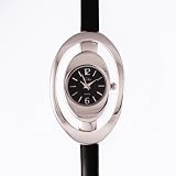 Montre argent&eacute;e bracelet cuir fin