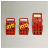MOMO R3000 Red Aluminum Manual Pedal Covers