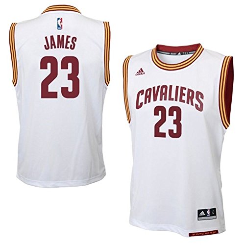 Lebron James Cleveland Cavaliers NBA Adidas Men's Replica Jersey - White
