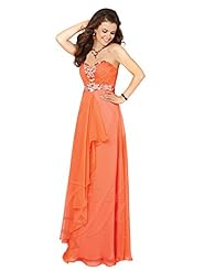 A-line Strapless Sweetheart Chiffon Jeweled Gathered Beaded Empire   Waistline Prom Dress 