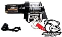 Bull Dog 3,000 lb ATV Self Recovery Utility Winch BullDog 3000lb ATV Winch with Mini-Rocker Switch, Mounting Channel, Roller Fairlead & Wire Rope