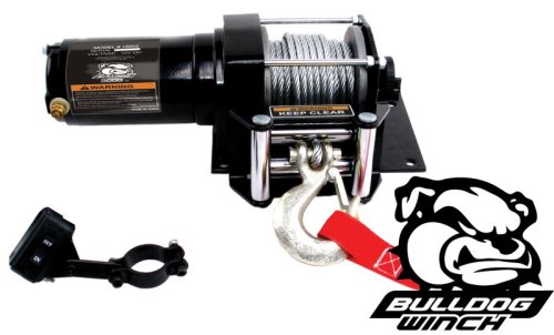Bull Dog 3,000 lb ATV Self Recovery Utility WinchBullDog 3000lb ATV Winch with Mini-Rocker Switch, Mounting Channel, Roller Fairlead & Wire Rope