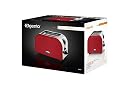 Elgento Retro Stainless Steel and Red 2 Slice Toaster
