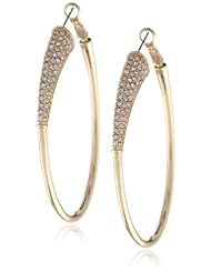 Jessica Simpson Gold and Crystal Hoop Earrings