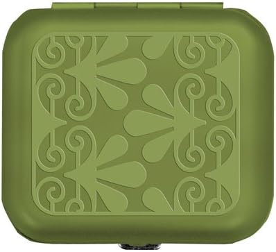 Light Weight Metal Divided Pill Box Pillbox Case New Hinged - Terrace Spruce