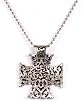 Diabolik Pewter Jewelry Climbing Vine Maltese Cross Medallion