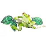 Frog On A Twig Silver & Enamel Hair Barrette