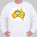 Sweatshirt with australia, squirrel, flying, tail Medium White