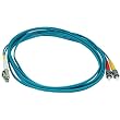 10Gb Fiber Optic Cable, LC/ST, Multi Mode, Duplex - 3 Meter (50/125 Type) - Aqua