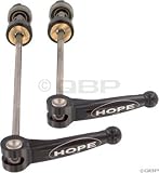 Hope QR skewer set black stainless, 135mm rear
