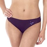 Mossimo Black: Laser Cut Butterfly Tab-Side Swim Bottoms - Eggplant