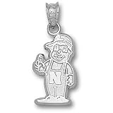 University of Nebraska Lil Red Mascot 5/8 Pendant (Silver)