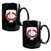 Minnesota Twins MLB 2pc Black Ceramic Mug Set - Primary Logo by Great American Products