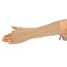 Cable Knit Arm Warmer Fingerless Long Gloves Beige