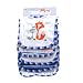 Piccolo Bambino 5 Count Cotton Bib, Blue