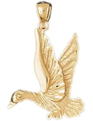 Dazzlers Solid 14k Gold Ocean Bird Charm Pendant Available in three colors from jewelsberry (weights: 3.0 grams only)