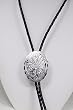 German Silver Engraved Bolo Tie