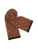 Dolce & Gabbana Black & Rust Orange Logoed Knit Long Scarf