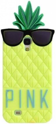 ONG-ELEGAN Victoria's Secret Fruit and pineapple Soft Silicone case For Samsung Galaxy S4 i9500-Yellow