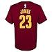Lebron James Youth Cleveland Cavaliers Garnet Name and Number Jersey T-Shirt Medium 10-12