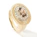  : 18K GOLD ALUSITE WHITE CHOCOLATE DIAMOND TEXTURED RING