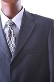 Mens Single Breasted 3 Button Charcoal Super 150s Wool Feel Dress Suit