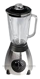 Kalorik BL-16909, 500-Watt 2-Speed Countertop Blender With 50-Ounce Glass Jar, Brushed Stainless Steel